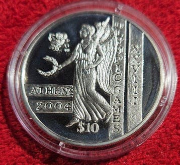 Sierra Leone. 10 Dollars 2003 Olympics Games Athena 2004