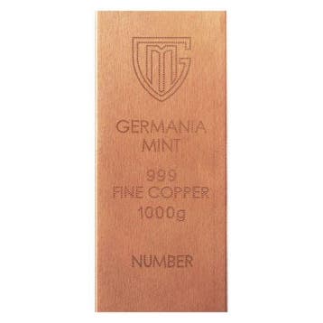 1 kilogram - Koper .999 - 1 Kilo Germania Mint .999 Fine Raw