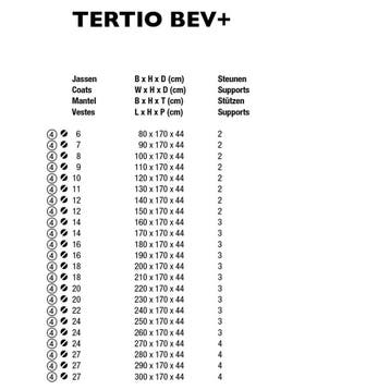 Functionals Tertio BDV+ vrijstaande dubbele garderobebank, Verzenden, Nieuw in verpakking