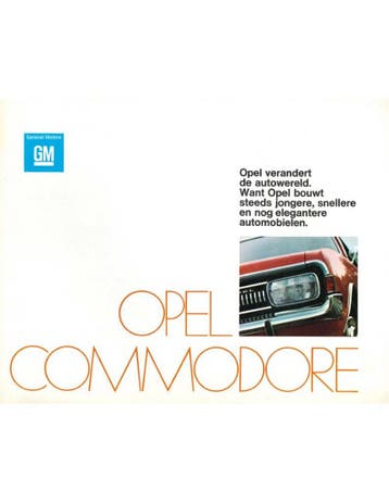 1971 OPEL COMMODORE BROCHURE NEDERLANDS, Nieuw, Opel, Author