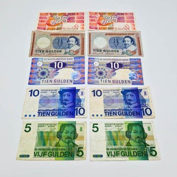 Nederland. - 10 Banknotes - Various Dates (Zonder