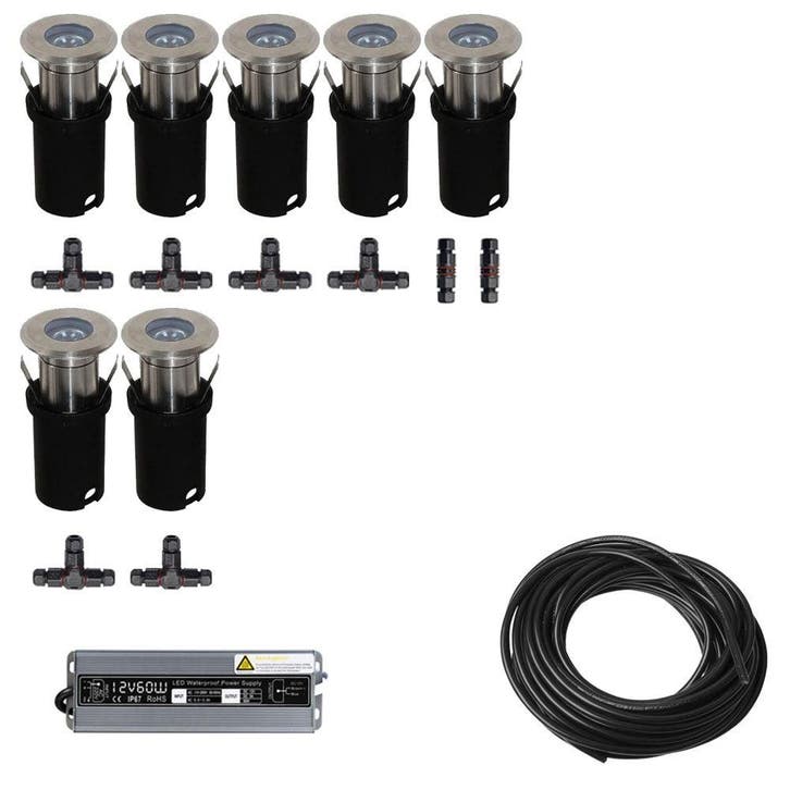 7x LED inbouw spot - 12V - 3 watt - 41mm - complete set, Tuin en Terras, Buitenverlichting, Ophalen of Verzenden