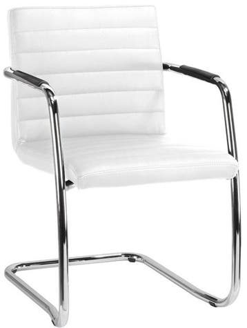 Nieuw Vergaderstoel Design Napels Wit Leatherlook HHV, Huis en Inrichting, Stoelen, Ophalen of Verzenden, Nieuw