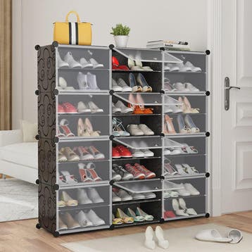 Modulaire Schoenenkast voor 48 Paar Schoenen - 3x8 Vakken -, Verzenden, Nieuw