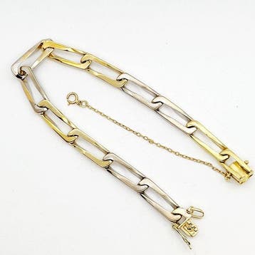 Armband - 18 karaat Geel goud, Witgoud, Sieraden, Tassen en Uiterlijk, Armbanden, Nieuw