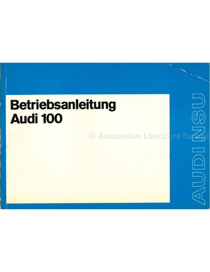 1971 AUDI 100 INSTRUCTIEBOEKJE DUITS, Auto diversen, Handleidingen en Instructieboekjes