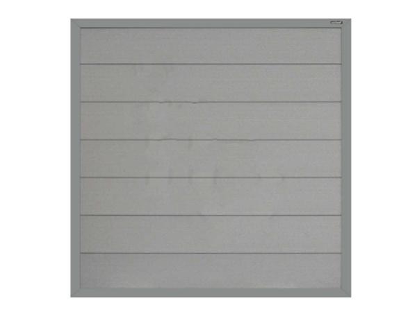 Veiling - 4x Composiet scherm met vast frame 180x180cm grijs, Tuin en Terras, Schuttingen