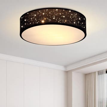 Plafondlamp Zwart Stof ø38cm (Lampen, Interieur), Verzenden, Nieuw