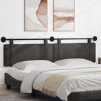 vidaXL Hangend hoofdbord Met LED-verlichting Zwart Antiek PU, Verzenden, Nieuw, Zwart, Overige materialen
