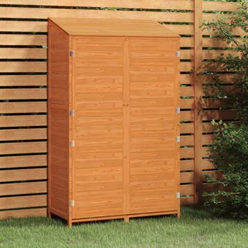 vidaXL Tuinschuur 102x52x174,5 cm massief vurenhout bruin, Verzenden, Nieuw
