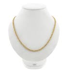 Gouden vierkante koningsschakel ketting; Midas, Ophalen of Verzenden, Gebruikt, Overige kleuren, Goud