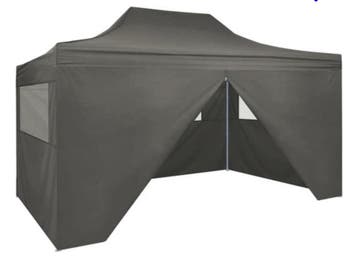 Partytent 3x4,5 meter easy-pop-up antraciet-nieuw in doos-, Opvouwbaar, Partytent, Minder dan 4 meter, Nieuw