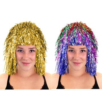 Pruik glitter diverse kleuren - Goud, Verzenden, Nieuw