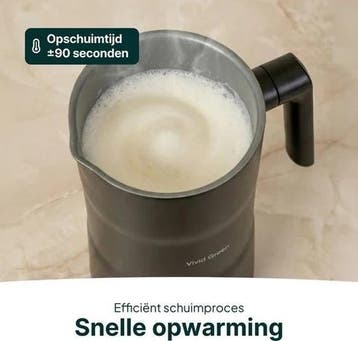 4-in-1 Melkopschuimer met Antikleeflaag, Witgoed en Apparatuur, Verzenden, Zo goed als nieuw