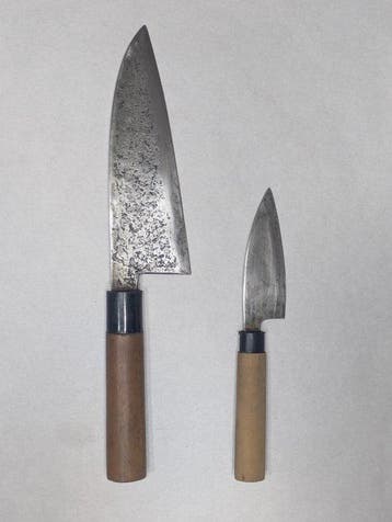 Keukenmes - Staal, Hout - Japan - Traditionele Japanse deba-