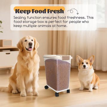 Voerton - Voedselcontainer - Voercontainer - 40L - Transpara, Dieren en Toebehoren, Dierenvoeding, Verzenden