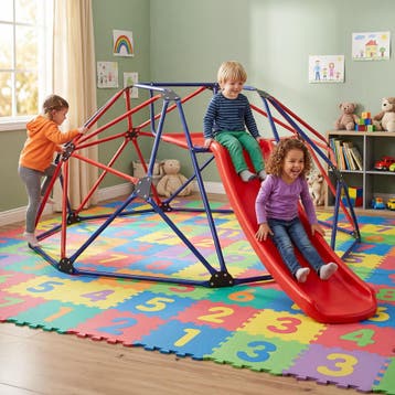 Klimrek Freeclimber met glijbaan, weerbestendig - rood/blauw, Verzenden, Nieuw