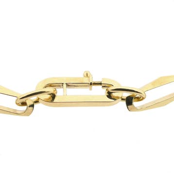 Gouden closed forever armband (Schakelarmband), Ophalen of Verzenden, Gebruikt, Goud, Goud