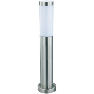 Tuin/Buitenlamp/Vloerlamp Rond Mat Chroom 50x7.6cm RVS, Staande lamp, Nieuw, Ophalen of Verzenden, Rvs