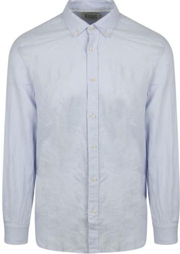 Scotch and Soda Linnen Overhemd Lichtblauw maat M Heren, Verzenden, Nieuw, Scotch and Soda