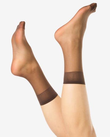 HEMA Pantysokken antiladder 15 denier mat - 2 paar bruin, Verzenden, Nieuw, Bruin