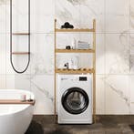 [en.casa] Staand rek Alslev badkamerrek 160x64x21 cm houtkle, Verzenden, Nieuw