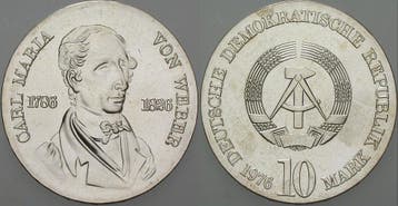 10 Mark 1976 Gedenkmunten duitse Demokratische Republik, Verzenden