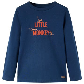 vidaXL Kindershirt met lange mouwen 92 marineblauw, Verzenden, Nieuw