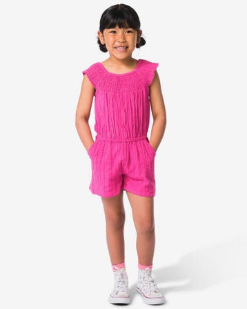 HEMA Kinderjumpsuit jersey donkerroze, Verzenden, Nieuw