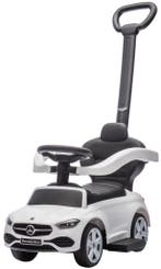 Eco Toys Wit Mercedes Benz Loopauto met Duwstang, Verzenden, Nieuw, Loopvoertuig