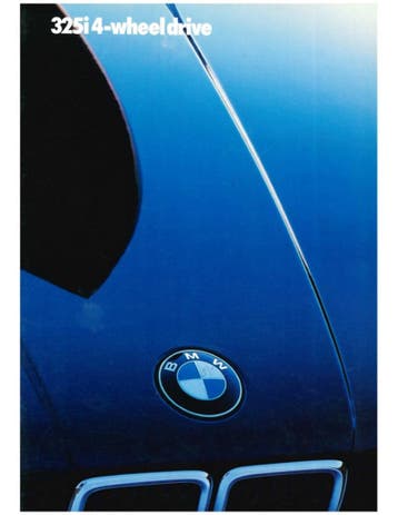 1986 BMW 3 SERIE 325X BROCHURE ENGELS, Nieuw, BMW, Author