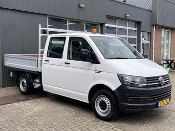 Volkswagen Transporter L2H1 | Financial Lease voor 373 p/mn, Stof, Gebruikt, Overige carrosserieën, Wit