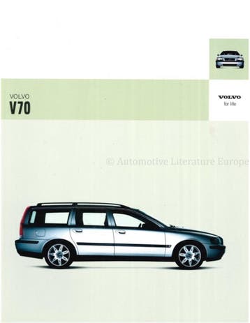 2004 VOLVO V70 BROCHURE ENGELS, Nieuw, Volvo, Author