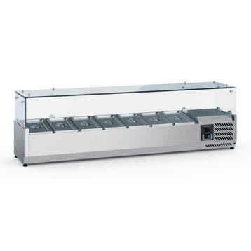 Ecofrost Opzetkoelvitrine | 7x 1/4 GN | +2°C/+8°C | 1500x335, Ophalen of Verzenden, Nieuw
