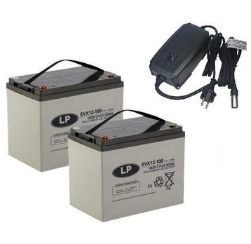 Landport (LP) 2x EVX12-100 accus 12 volt 100 ah + IMPULS II, Ophalen of Verzenden, Nieuw