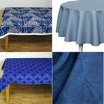 Grote collectie blauwe tafelkleden / tafellakens - ook rond, Ophalen of Verzenden, Nieuw, Binnen
