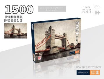 JigSaw TowerBridge 1500 Stukjes Puzzel 60 x 80 cm Puzzle..., Hobby en Vrije tijd, Denksport en Puzzels, Verzenden, Nieuw