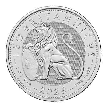 British Lion 1 oz 2026 (50.000 oplage), Verzenden, Losse munt, Zilver