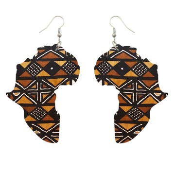 African Continent Earrings Bruine Mud, Ophalen of Verzenden, Nieuw