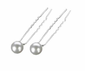 Haarspeld Haarpinnen 7cm - Parel - Wit - Set van 2, Nieuw
