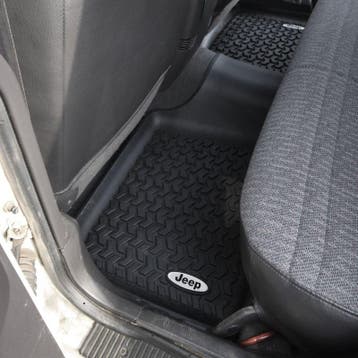 Rugged Ridge Floor Liner Rear Black 1984-2001 Jeep Logo, Auto-onderdelen, Interieur en Bekleding, Ophalen of Verzenden, Nieuw