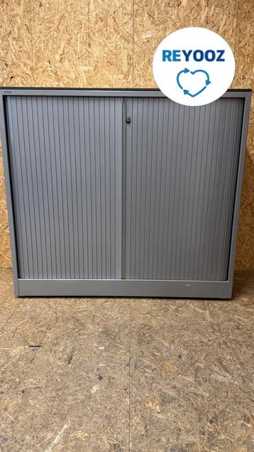 Ahrend roldeurkast - 110x120x45cm - zilvergrijs met alu...., Nieuw in verpakking