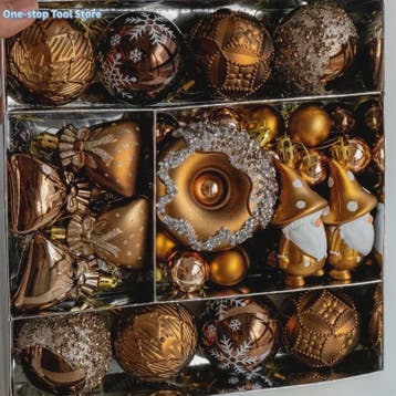 Luxe Kerstballen Set (60 Stuks) met Donut, Gnome & Sneeuwvlo, Verzenden, Nieuw