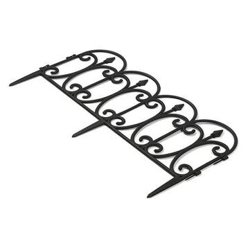Borderhekje | Gardalux | 60 x 30 cm (4 stuks, Zwart), Tuin en Terras, Verzenden, Nieuw