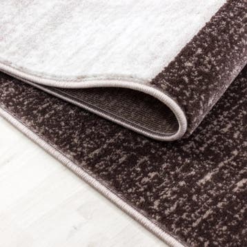 Modern Vloerkleed | Parma | Blokken | Bruin | 280x370 cm, Huis en Inrichting, Stoffering | Tapijten en Kleden, Verzenden, Nieuw