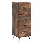 vidaXL Ladenkast Gerookt eiken 33 x 34,5 x 90 cm Bewerkt, Verzenden, Nieuw