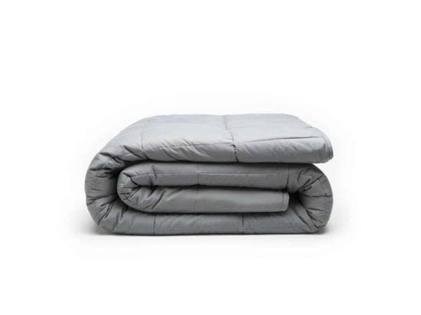 Couverture lestée 7kg 150x200 cm gris et crème