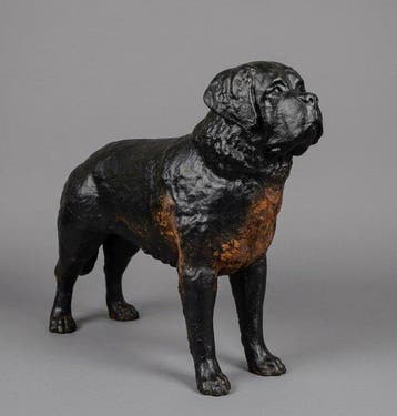 sculptuur, Faithful Guardian, Saint Bernard size 50 cm. -