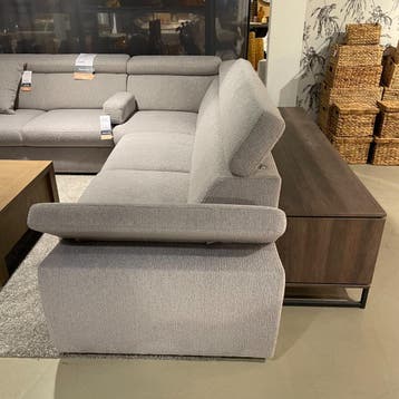 Hoekbank Temiso - Grijs - Pronto Wonen, Huis en Inrichting, Hoekbank, Nieuw, Ophalen of Verzenden, 200 tot 250 cm