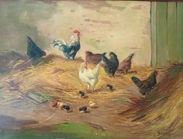 Willem korteling (1889-1964) - De kippenschuur